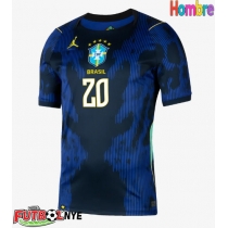 Camiseta Brasil Lucas Paqueta #20 Visitante Equipación Mundial 2026 manga corta